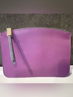 Nine West Two-Toned Leather Zipper Pouch